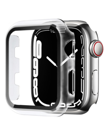 iWatch 42mm Shinny Hard PC Bumper Case - CLEAR & SILVER (Only Ground Shipping)