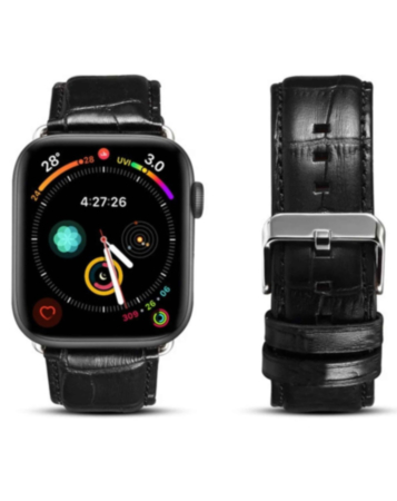 iWatch (38/40/41mm) PU Leather Case - BLACK (Only Ground Shipping)