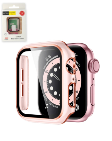 iWatch 44mm Shinny Hard PC Bumper Case - PINK & ROSE GOLD (Only Ground Shipping)