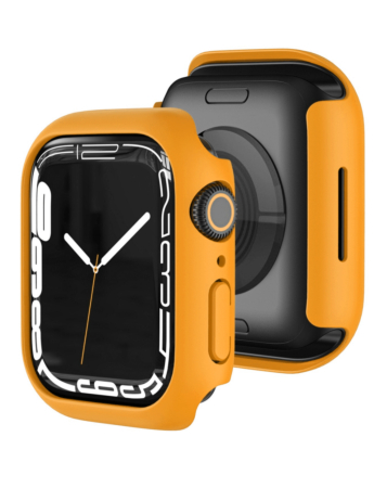 iWatch 45mm Hard PC Bumper Case with Tempered Glass - ORANGE (Only Ground Shipping)