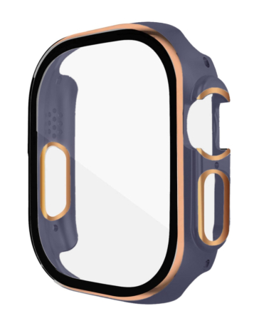 iWatch 49mm Shinny Hard PC Bumper Case - BLUE & ROSE GOLD (Only Ground Shipping)