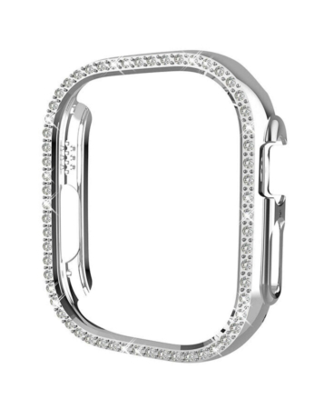 iWatch 49mm Stone PC Bumper Case - SILVER (Only Ground Shipping)