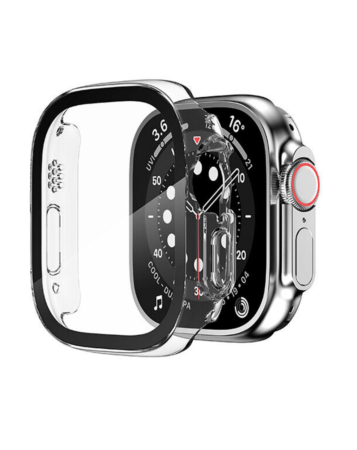 iWatch 49mm Hard PC Bumper Case with Tempered Glass - CLEAR (Only Ground Shipping)