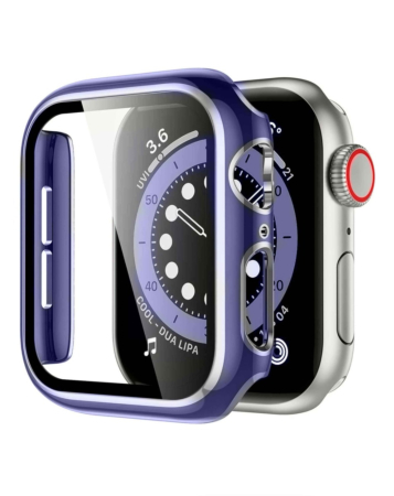 iWatch 49mm Shinny Hard PC Bumper Case - BLUE & SILVER (Only Ground Shipping)
