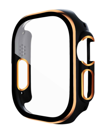 iWatch 49mm Shinny Hard PC Bumper Case - BLACK & ROSE GOLD (Only Ground Shipping)