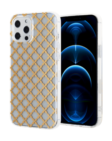 Dual Layer Gold Design Printed Case - 3 for iPhone 12 Pro Max (Only Ground Shipping)
