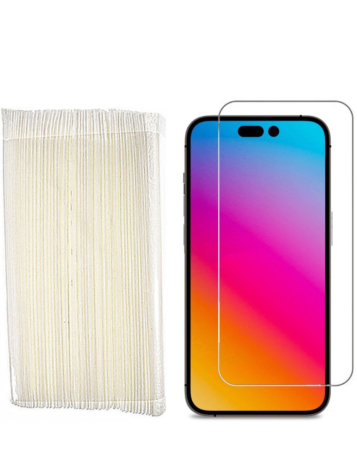 Clear Tempered Glass for iPhone 15 / 15 Pro (2.5D / 50 Pcs in Bulk)