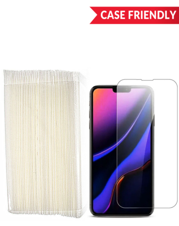 Clear Tempered Glass for iPhone 13 / 13 Pro / 14 / 16e / 17e (2.5D / Case Friendly / Pack of 50)