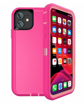 Heavy Duty Case for iPhone 12 Mini (HOT PINK) (Only Ground Shipping)