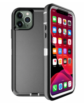 Heavy Duty Case for iPhone 11 Pro (BLACK & WHITE) (Only Ground Shipping)