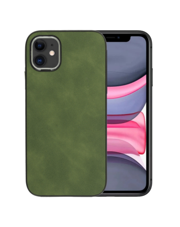 Matte Retro Leather Case - GREEN for iPhone 11 (Only Ground Shipping)
