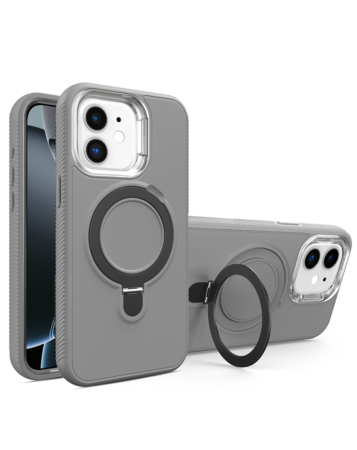 Support Heavy Duty Case with Wireless Charging Kickstand - GRAY for iPhone 11 (Only Ground Shipping)