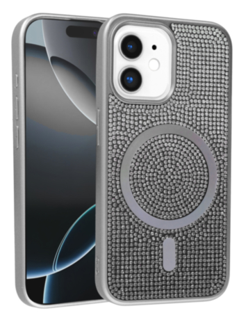 Wireless Charging Bling Diamond Crystal Case - SILVER for iPhone 11 (Only Ground Shipping)
