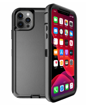 Heavy Duty Case for iPhone 12 Pro Max (BLACK) (Only Ground Shipping)