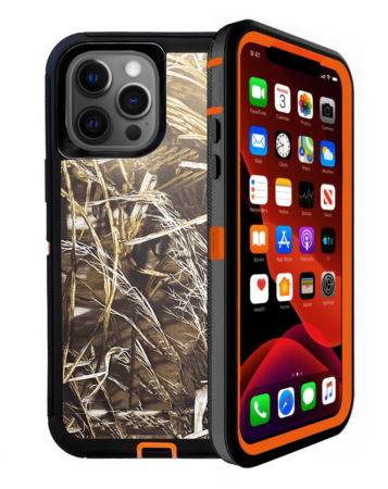 Heavy Duty Case for iPhone 12 Pro Max (CAMO ORANGE) (Only Ground Shipping)