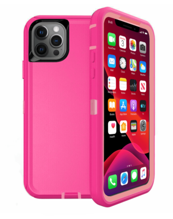 Heavy Duty Case for iPhone 12 Pro Max (HOT PINK) (Only Ground Shipping)