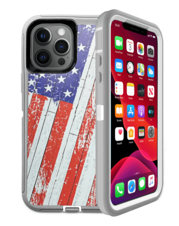 Heavy Duty Case for iPhone 12 Pro Max (US FLAG) (Only Ground Shipping)