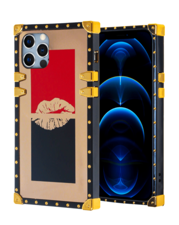 Shiny Lips Square Case - Style 1 for iPhone 12 Pro Max (Only Ground Shipping)