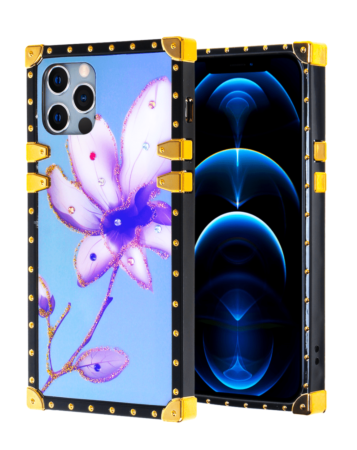 Square Case with BLUE Light Design - 2 for iPhone 12 Pro Max (Only Ground Shipping)