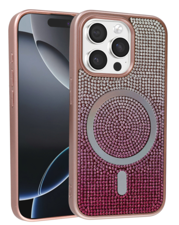 Wireless Charging Bling Diamond Crystal Case - ROSE GOLD for iPhone 12 Pro Max (Only Ground Shipping)