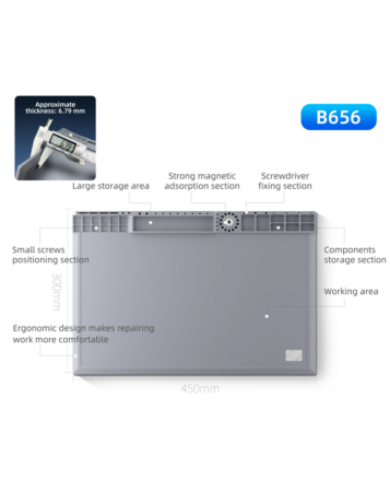 QianLi Mega-Idea B656 Heat-resistant Silicone Rubber Pad (45cm*30cm) (Not Returnable)