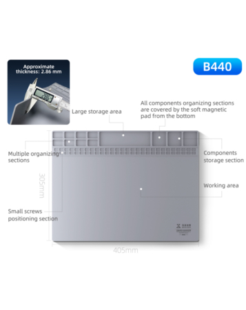 QianLi Mega-Idea B440 Heat-resistant Silicone Rubber Pad (405mm*305mm)