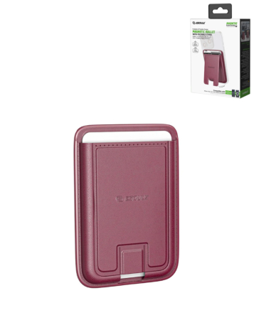Esoulk Magnetic Wallet with Foldable Stand (MAROON) (Only Ground Shipping)