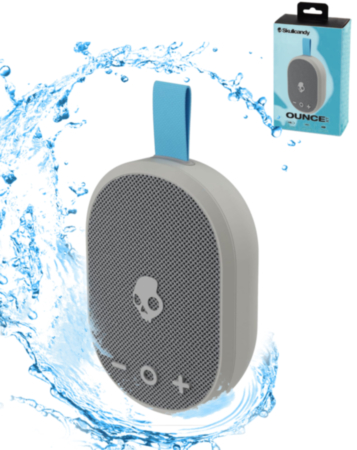 Skullcandy Ounce XT Small Portable Wireless Speaker (LIGHT GRAY) (Only Ground Shipping)