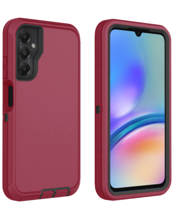 Heavy Duty Case for Galaxy A05S (MAROON & BLACK) (Only Ground Shipping)