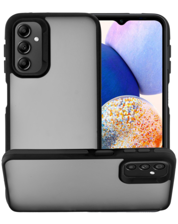 Galaxy A13 5G Matte Silicone Frame Shockproof Case - BLACK (Only Ground Shipping)