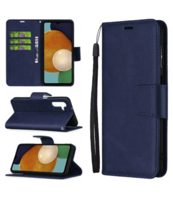 Galaxy A14 4G/5G Leather Wallet Case with Card Slot - BLUE (Only Ground Shipping)