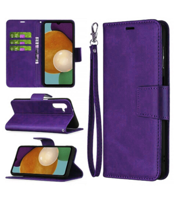 Galaxy A14 4G/5G Leather Wallet Case with Card Slot - PURPLE (Only Ground Shipping)