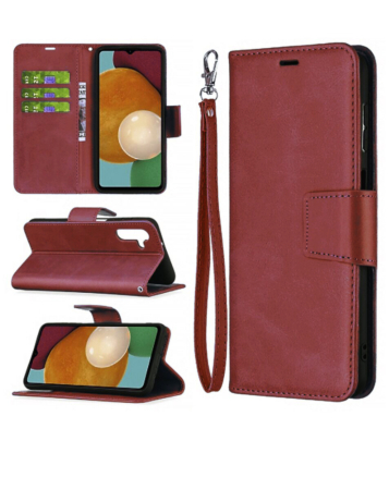 Galaxy A15 Leather Wallet Case with Card Slot - RED (Only Ground Shipping)