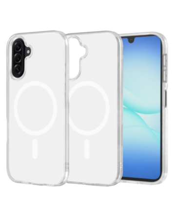 Transparent Magnetic Shockproof Case - WHITE for Galaxy A17 / A26 5G (Only Ground Shipping)