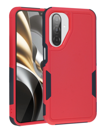 Galaxy A17 Dual Layers Shockproof Strong Case - RED (Only Ground Shipping)