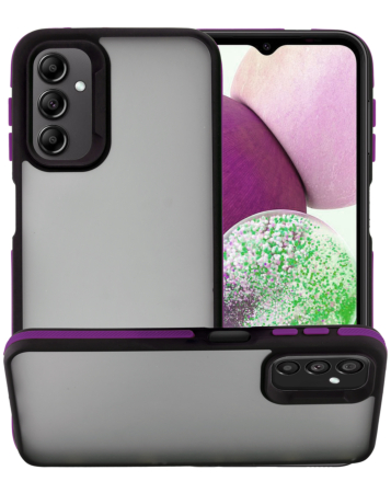 Matte Silicone Frame Shockproof Case - PURPLE for Galaxy A36 / A37 (Only Ground Shipping)