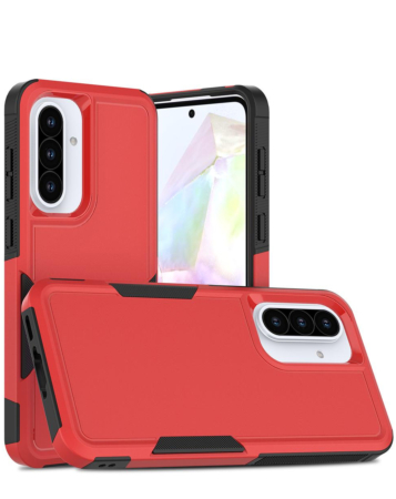 Galaxy A37 Dual Layers Shockproof Strong Case - RED (Only Ground Shipping)