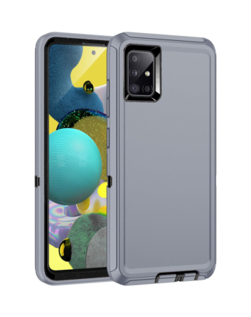 Heavy Duty Case for Galaxy A51 (DARK GRAY & BLACK) (Only Ground Shipping)