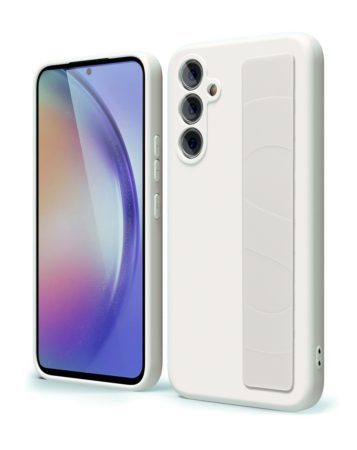 Galaxy A54 Wrist Strap Silicon Soft Case - WHITE (Only Ground Shipping)