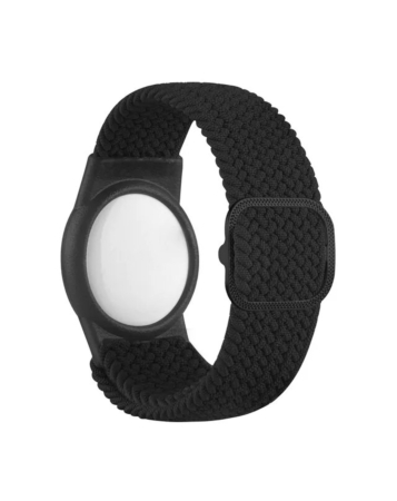 Airtag Wristband Nylon Watch Band - BLACK (Only Ground Shipping)