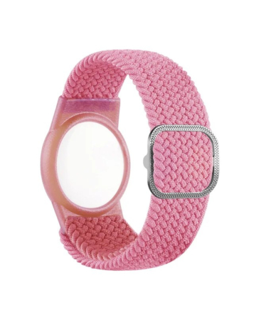 Airtag Wristband Nylon Watch Band - PINK (Only Ground Shipping)