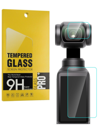 Clear Tempered Glass for DJI Osmo Pocket 3 (2.5D / 2 Piece Set)