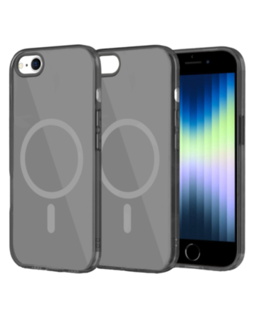 Transparent Magnetic Shockproof Case -BLACK for iPhone 6 / 6S / 7G / 8G / SE (Only Ground Shipping)