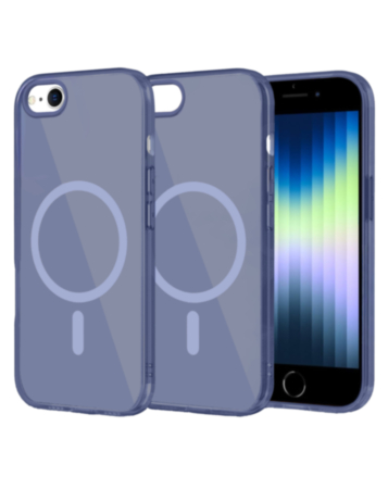 Transparent Magnetic Shockproof Case - NAVY for iPhone 6 / 6S / 7G / 8G / SE (Only Ground Shipping)