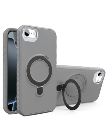 Support Heavy Duty Case with Wireless Charging Kickstand - GRAY for iPhone 7 / 8 (Only Ground Shipping)