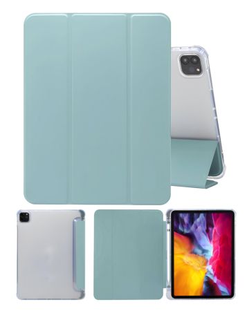 Smart PU Leather Stand with Pen Holder - BLUE for iPad Pro 11 (5th / 2024) (Only Ground Shipping)