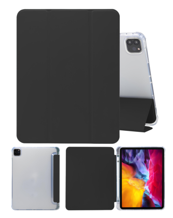 Smart PU Leather Stand with Pen Holder - BLACK for iPad Pro 11 (5th / 2024) (Only Ground Shipping)