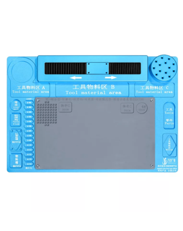 Multifunction Aluminum Alloy Sliding Mat for Trinocular Stereo Microscope (46.8 x 31.8cm) (BLUE) (Only Ground Shipping)