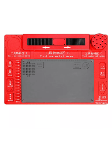 Multifunction Aluminum Alloy Sliding Mat for Trinocular Stereo Microscope (46.8 x 31.8cm) (RED) (Only Ground Shipping)