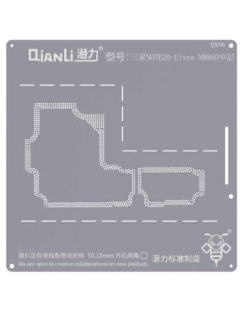 Shop the QianLi Bumblebee QS116 middle layer stencil for Galaxy Note 20 Ultra N986.
